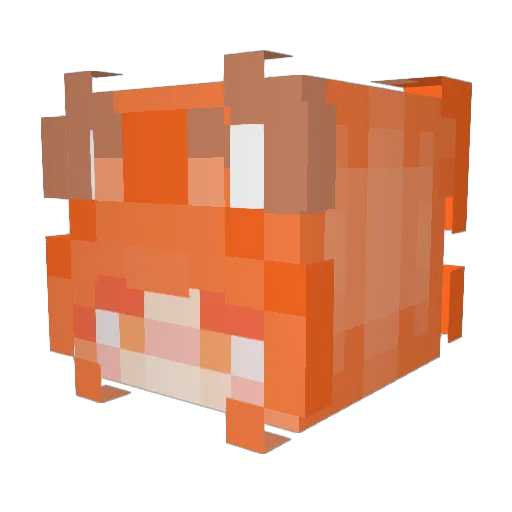 Mirnal1e Minecraft avatar head, 3D render