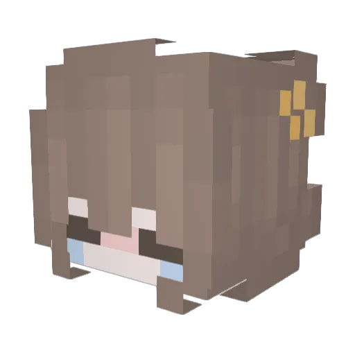 Mirnasaur Minecraft avatar head, 3D render