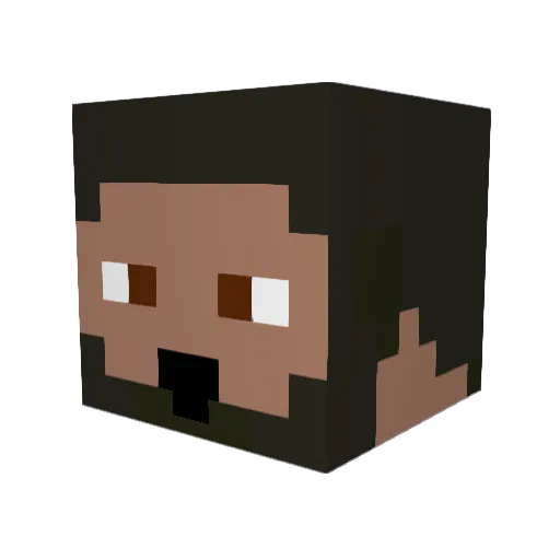 MiroLP Minecraft avatar head, 3D render