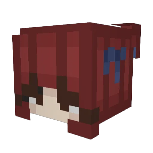 Miroen Minecraft avatar head, 3D render