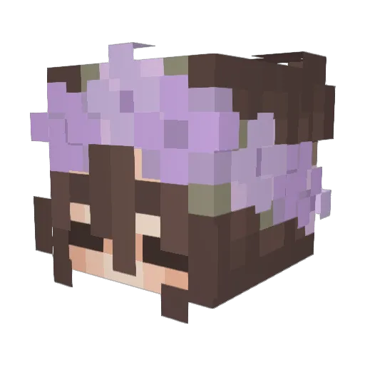 Mirokasai Minecraft avatar head, 3D render