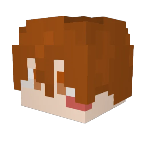Mirr_1 Minecraft avatar head, 3D render