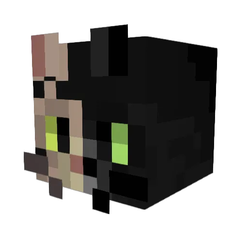 Mirream Minecraft avatar head, 3D render