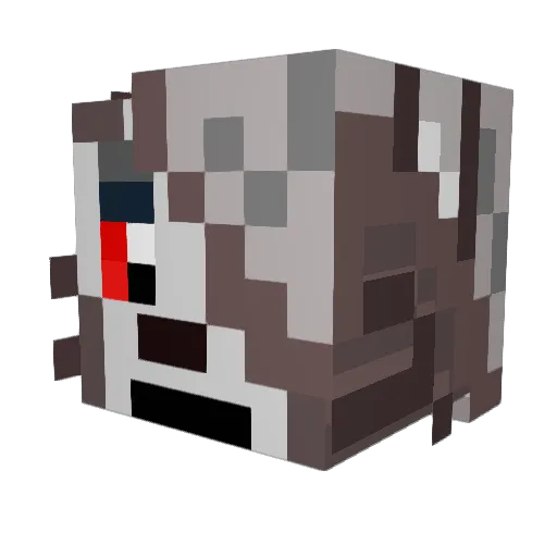Mirrel Minecraft avatar head, 3D render