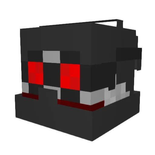 Mirrirr Minecraft avatar head, 3D render