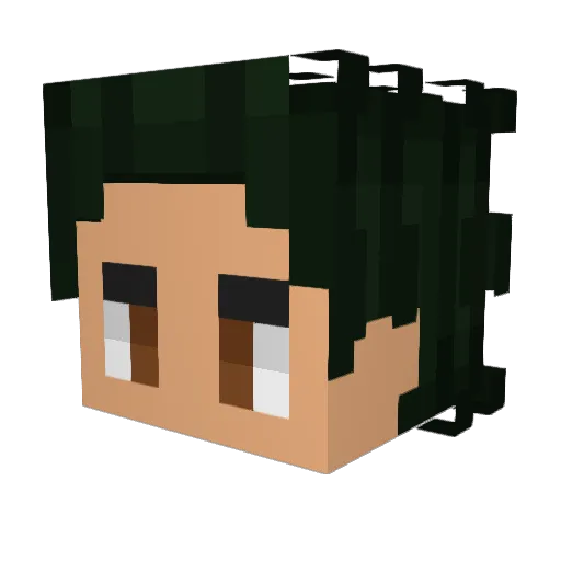 Mirrisch Minecraft avatar head, 3D render