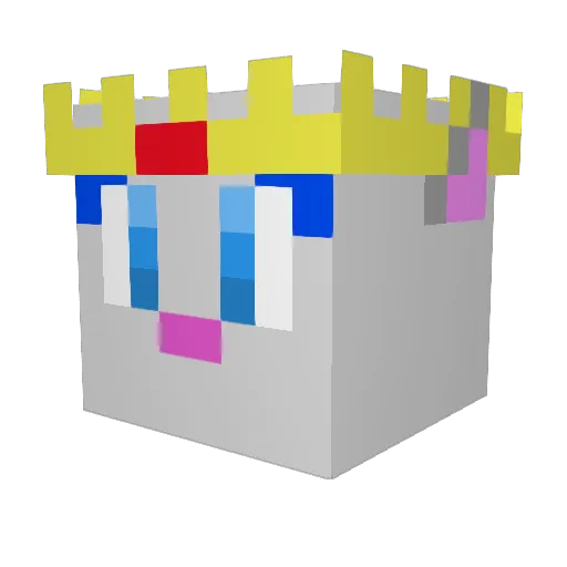 Mirror13 Minecraft avatar head, 3D render
