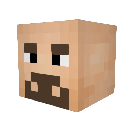 MirrorHejo Minecraft avatar head, 3D render