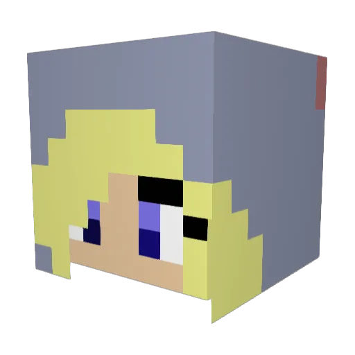 MirrorMe4Ever Minecraft avatar head, 3D render