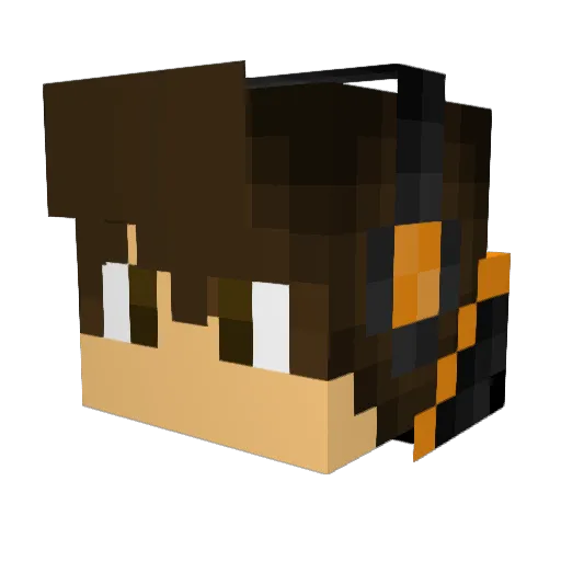 MirrorOrg Minecraft avatar head, 3D render