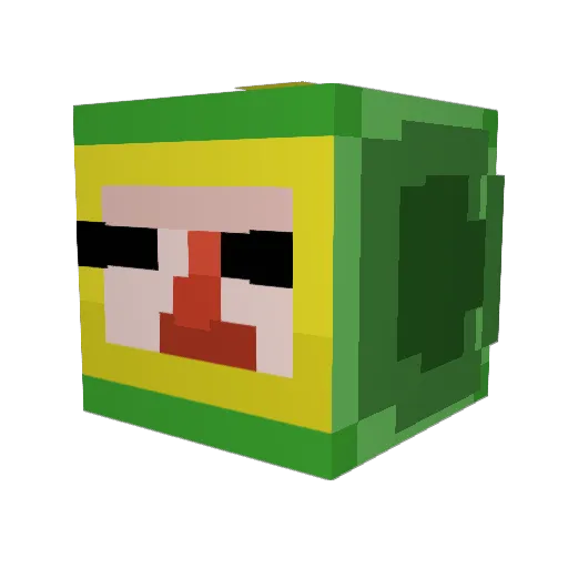 Mirrorama Minecraft avatar head, 3D render