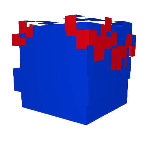 Mirroran_ Minecraft avatar head, 3D render