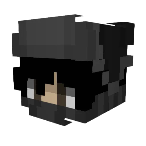 MirroredLotus Minecraft avatar head, 3D render