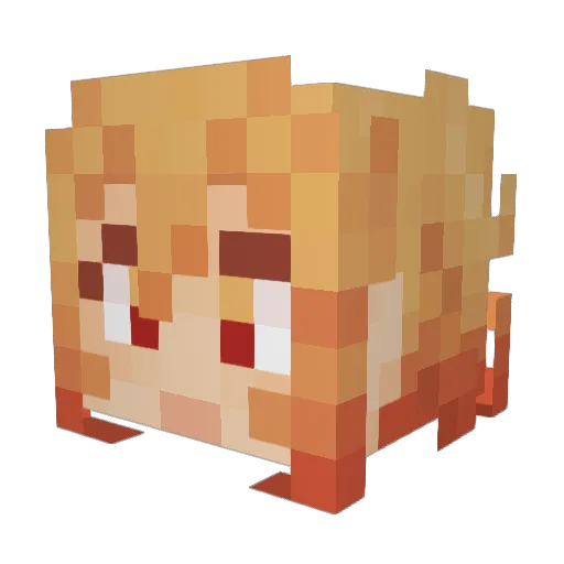 MirroredSpider Minecraft avatar head, 3D render