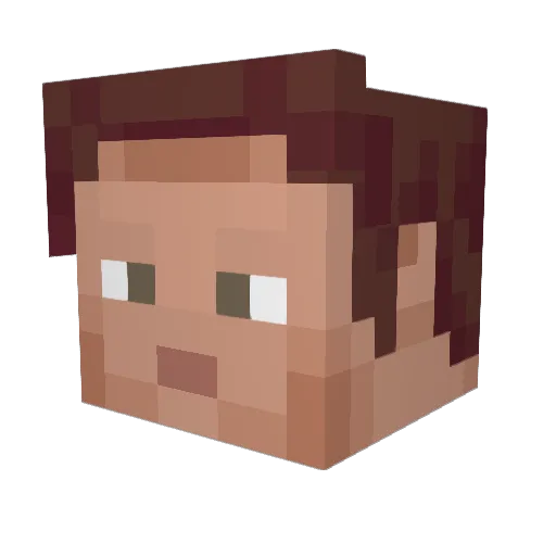 Mirsolt Minecraft avatar head, 3D render