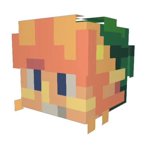 Mirthanen Minecraft avatar head, 3D render