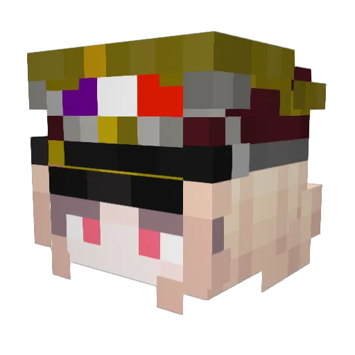 Mirticos Minecraft avatar head, 3D render