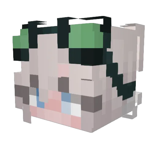 Mirtisv Minecraft avatar head, 3D render