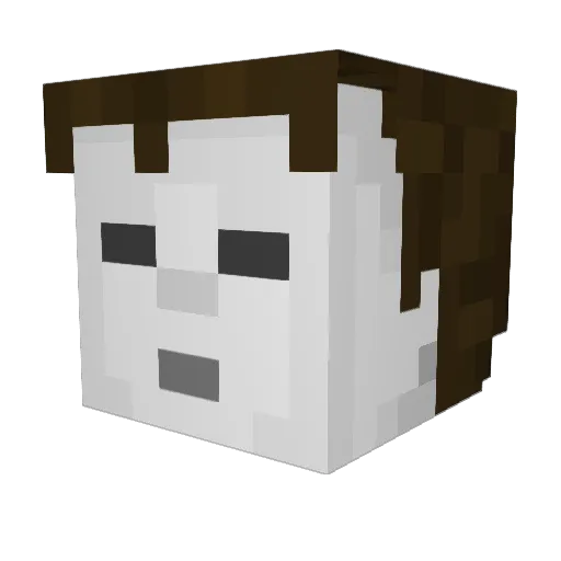 Mirtojin Minecraft avatar head, 3D render