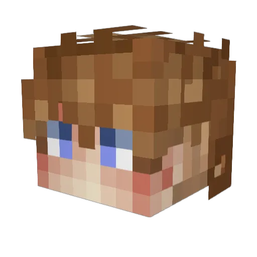 Mirtzz Minecraft avatar head, 3D render