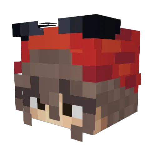 Miru1508 Minecraft avatar head, 3D render