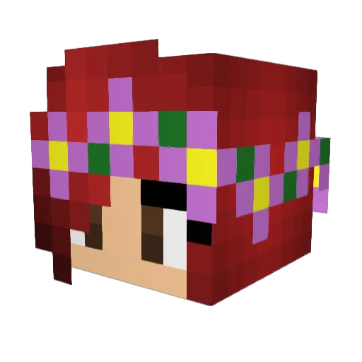 Miru_Piru Minecraft avatar head, 3D render