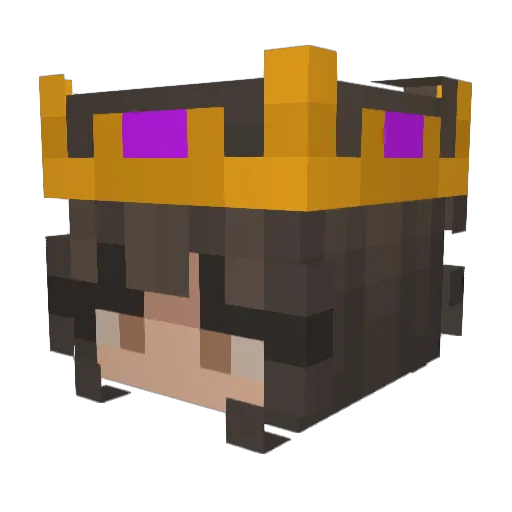 Mirully Minecraft avatar head, 3D render