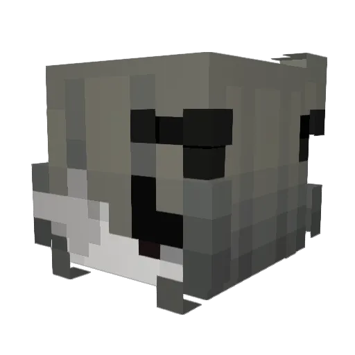 Miruu Minecraft avatar head, 3D render