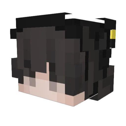 MiruuTon Minecraft avatar head, 3D render