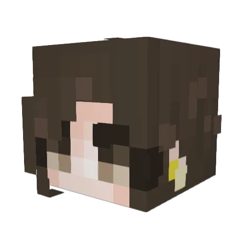 Mirvake Minecraft avatar head, 3D render