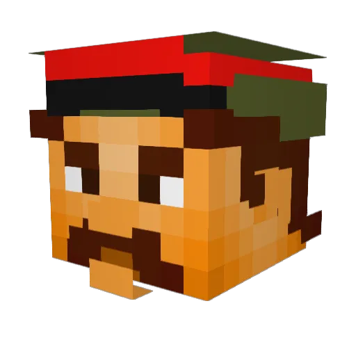 Mirxii Minecraft avatar head, 3D render