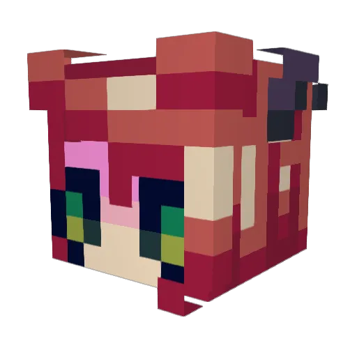 Mirya19 Minecraft avatar head, 3D render