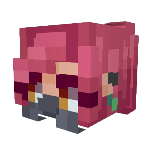 Miryx Minecraft avatar head, 3D render