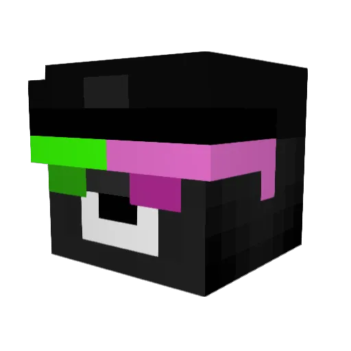 MisDoritos Minecraft avatar head, 3D render