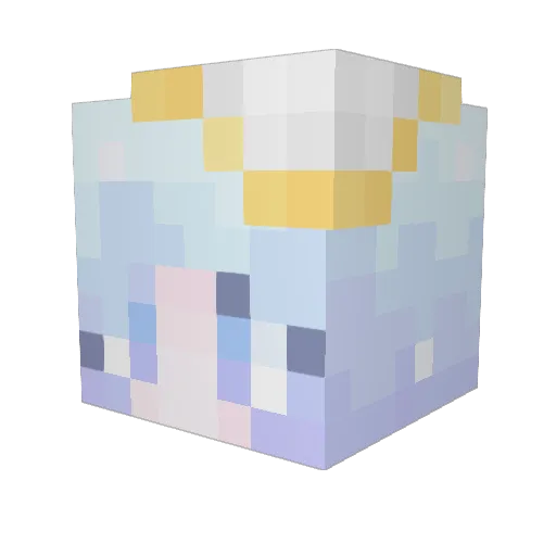 MisHNK Minecraft avatar head, 3D render