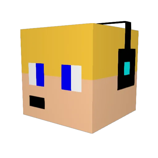 Misa0010 Minecraft avatar head, 3D render