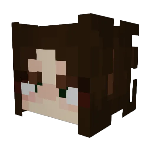 Misa7018 Minecraft avatar head, 3D render
