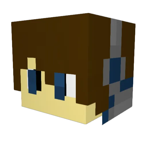 MisaSRB Minecraft avatar head, 3D render