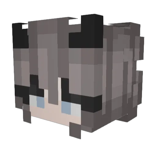 Misainthedxrk Minecraft avatar head, 3D render