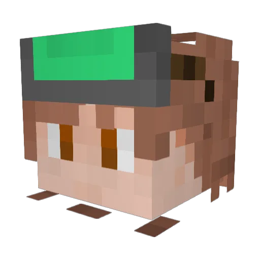Misaka11945 Minecraft avatar head, 3D render