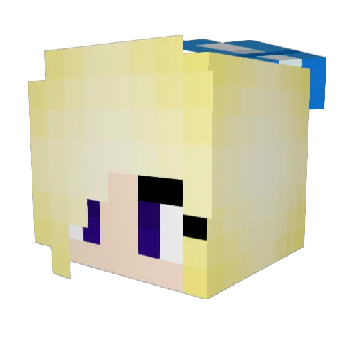 Misaka321 Minecraft avatar head, 3D render