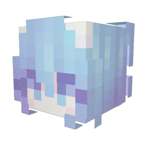 MisakaHusband Minecraft avatar head, 3D render