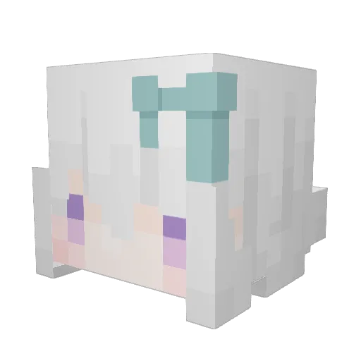 Misaki169 Minecraft avatar head, 3D render