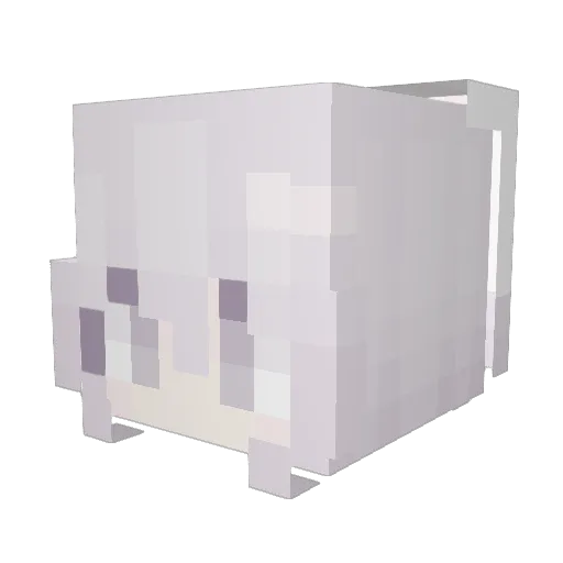 Misaki4 Minecraft avatar head, 3D render