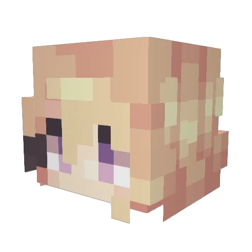 MisakiMisaka Minecraft avatar head, 3D render