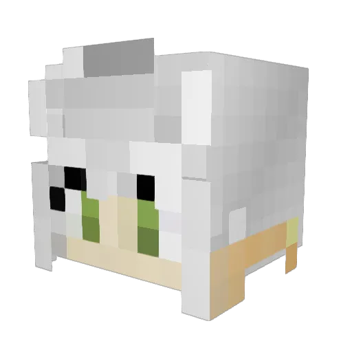 Misaki_Maii Minecraft avatar head, 3D render