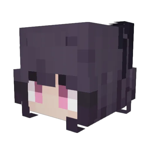 Misakitic_ Minecraft avatar head, 3D render