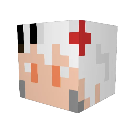 MisakuraM Minecraft avatar head, 3D render