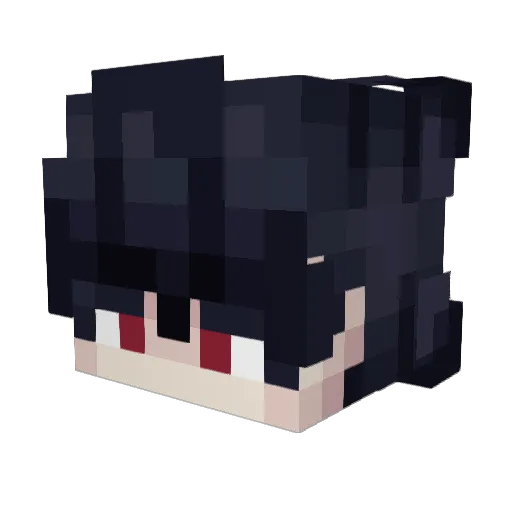 Misaky24 Minecraft avatar head, 3D render