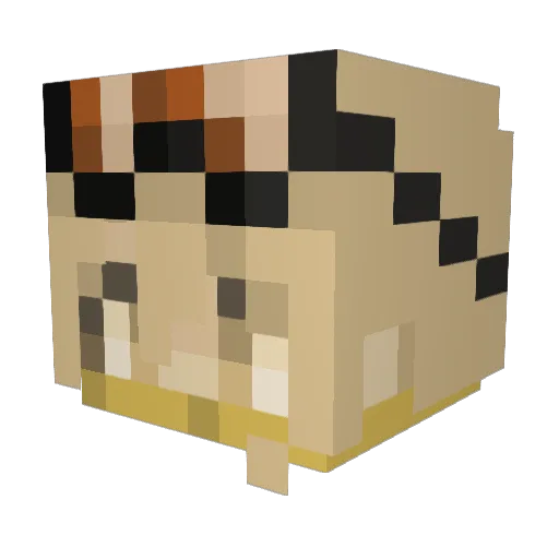Misany_ Minecraft avatar head, 3D render